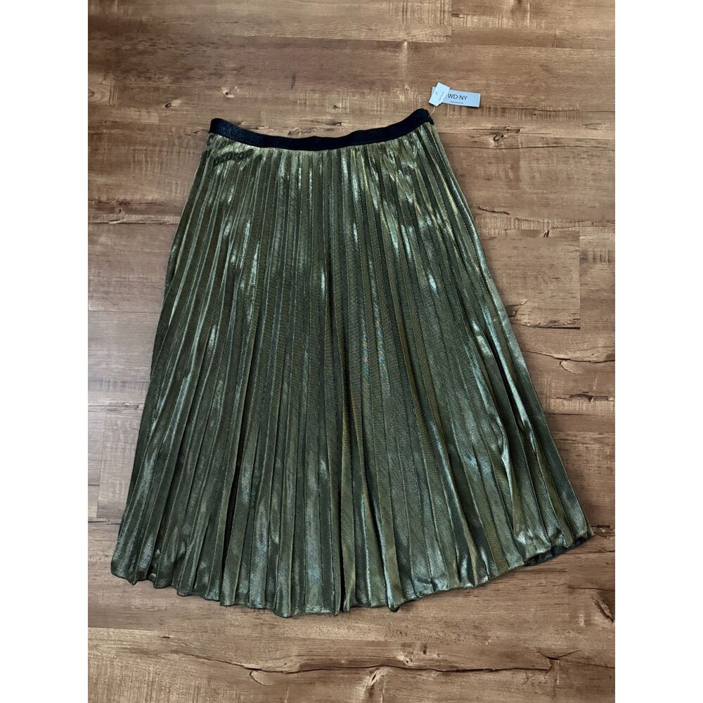 WD.NY gold pleated skirt